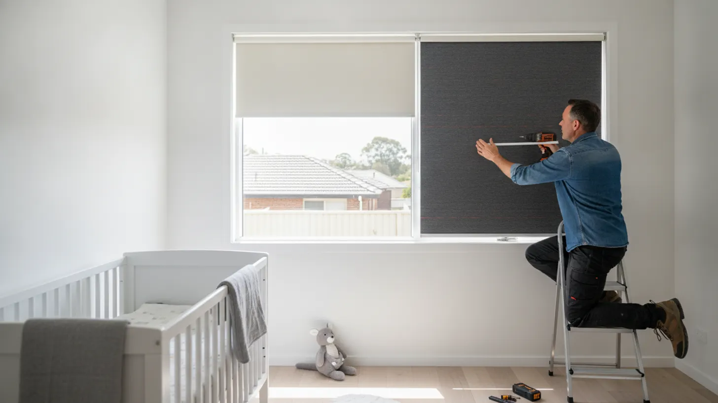 Blackout blinds baby room Australia: NSW sleep guide 2026 — LuxeShutters