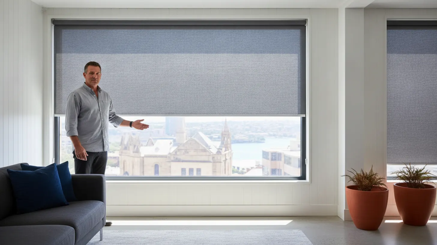Sunscreen roller blinds Australia: UV and glare control for NSW homes, LuxeShutters